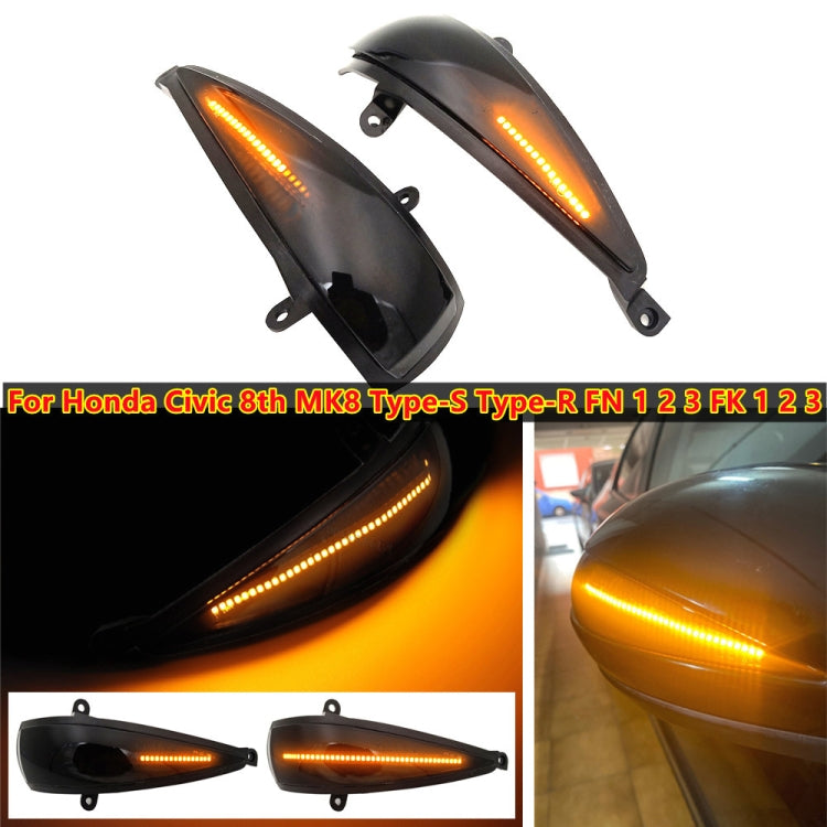 1 Pair For Honda Civic 2006-2011 Car Dynamic LED Turn Signal Light Rearview Mirror Flasher Water Blinker, For Honda Civic 2006-2011