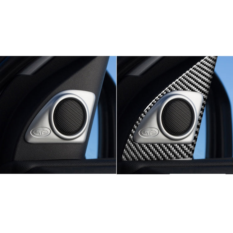 2 PCS Car Carbon Fiber Left and Right Speakers Decorative Sticker for Mitsubishi Lancer EVO (Only DE / ES) 2008-2015, Left and Right Drive Universal, Left and Right Speakers (Only DE / ES)
