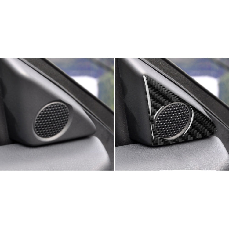 2 PCS Car Carbon Fiber Door Horn Decorative Sticker for Nissan GTR R35 2008-2020, Left and Right Drive Universal, Door Horn