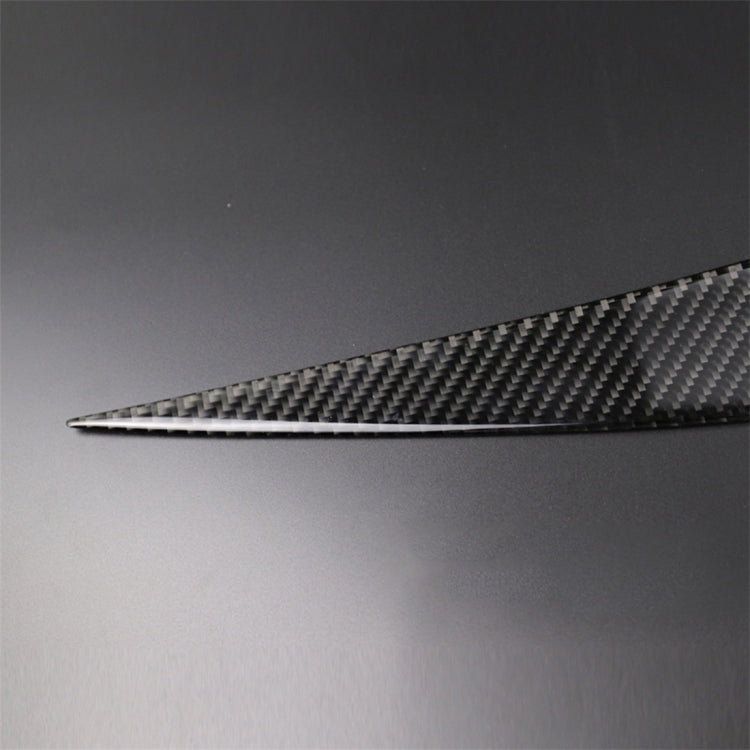 1 Pairs Carbon Fiber Car Lamp Eyebrow Decorative Sticker for BMW E90 / 318i / 320i / 325i 2005-2008, Drop Glue Version, Lamp Eyebrow Drop Glue Version