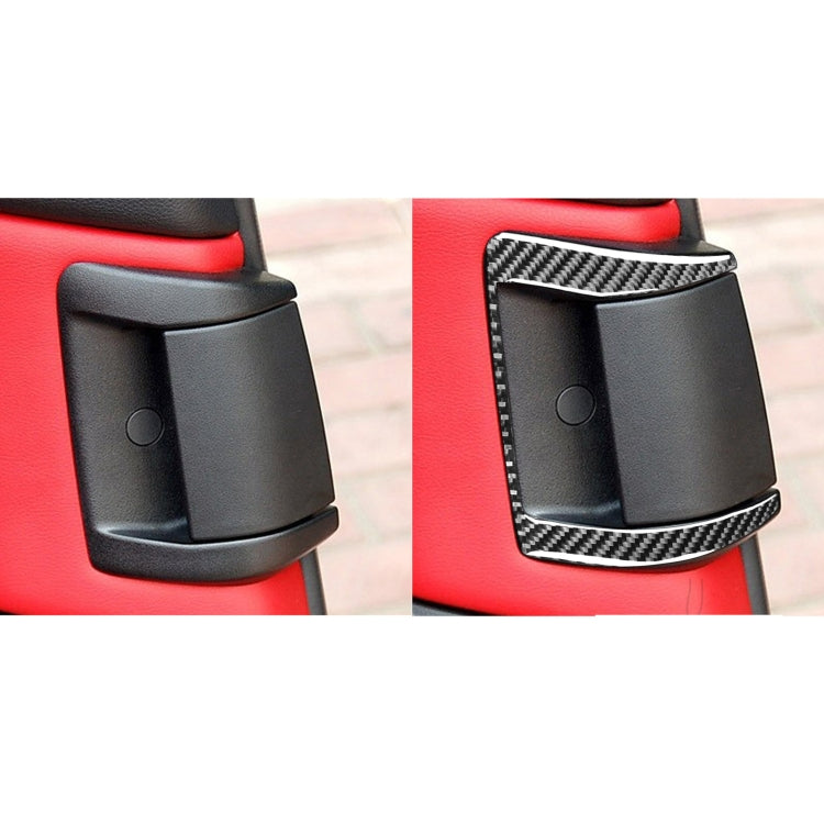 2 PCS Car Carbon Fiber Rear Door Handle Decorative Sticker for Mazda RX8 2004-2008, Left and Right Drive Universal, Rear Door Handle