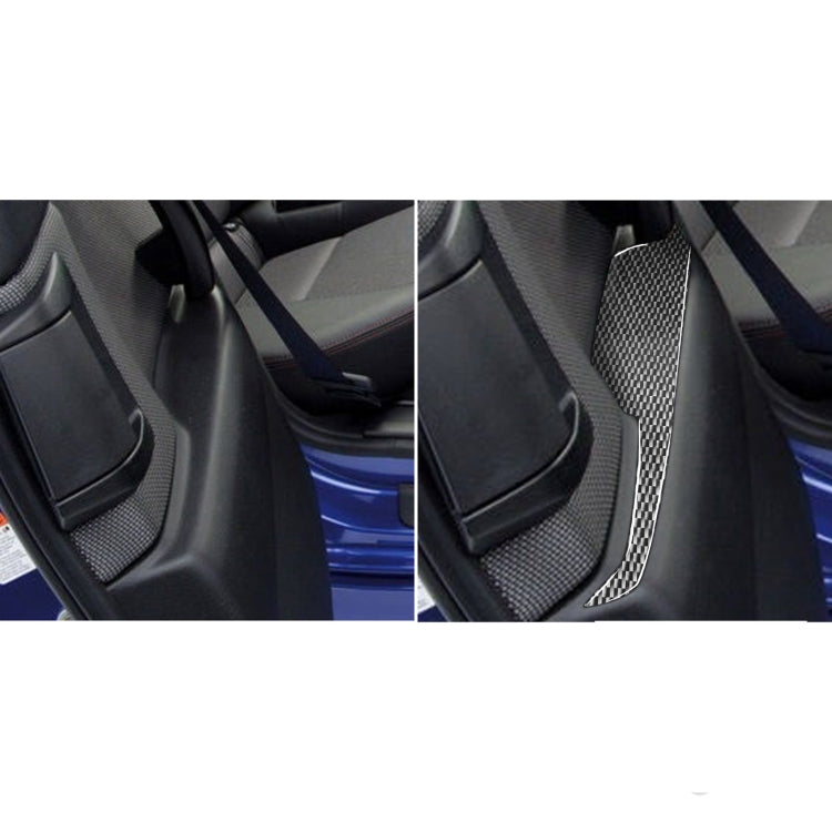 2 PCS Car Carbon Fiber Rear Armrest Decorative Sticker for Mazda RX8 2004-2008, Left and Right Drive Universal, Rear Armrest