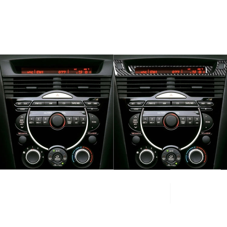 2 PCS Car Carbon Fiber Information Display Decorative Sticker for Mazda RX8 2004-2008, Left and Right Drive Universal, Information Display