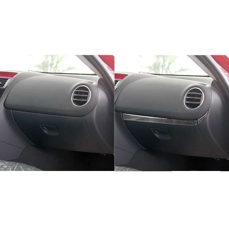 2 in 1 Car Carbon Fiber Passenger Side Storage Decorative Sticker for Mazda RX8 2004-2008, Left and Right Drive Universal, Passenger Side Storage