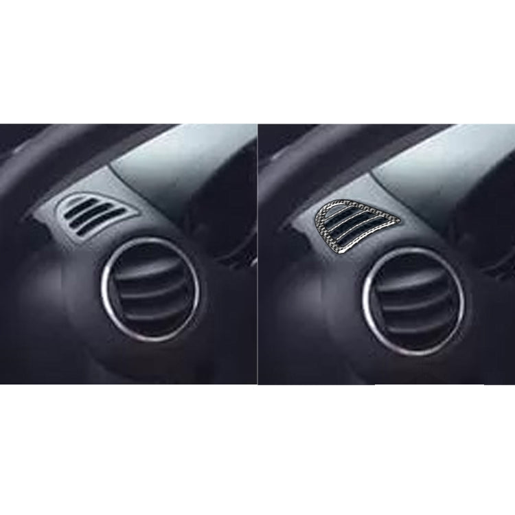 قطعتان من ملصقات ديكورية لمخرج الهواء الأيمن والأيسر من ألياف الكربون لسيارة مازدا RX8 2004-2008، محرك يسار ويمين عالمي، مخرج هواء يسار ويمين