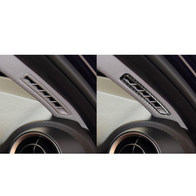 2 in 1 Car Carbon Fiber A-pillar Air Outlet Panel Decorative Sticker for Alfa Romeo Giulia 2017-2019, Left and Right Drive Universal, A-pillar Air Outlet