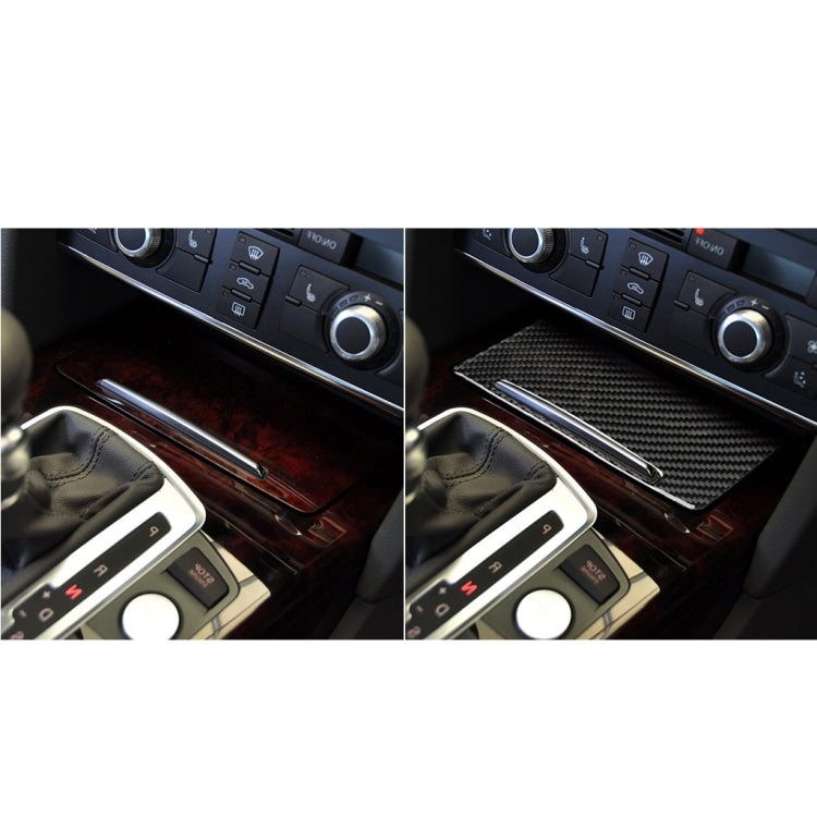 Car Carbon Fiber Storage Cover Decorative Sticker for Audi A6 2005-2011, Right Drive, Storage Cover, Right Drive