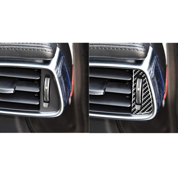 2 PCS Car Carbon Fiber Left and Right Air Outlet Decorative Stickers for Jaguar F-PACE X761 XE X760 XF X260 XJ 2016-2020, Left and Right Drive Universal, Air Outlet
