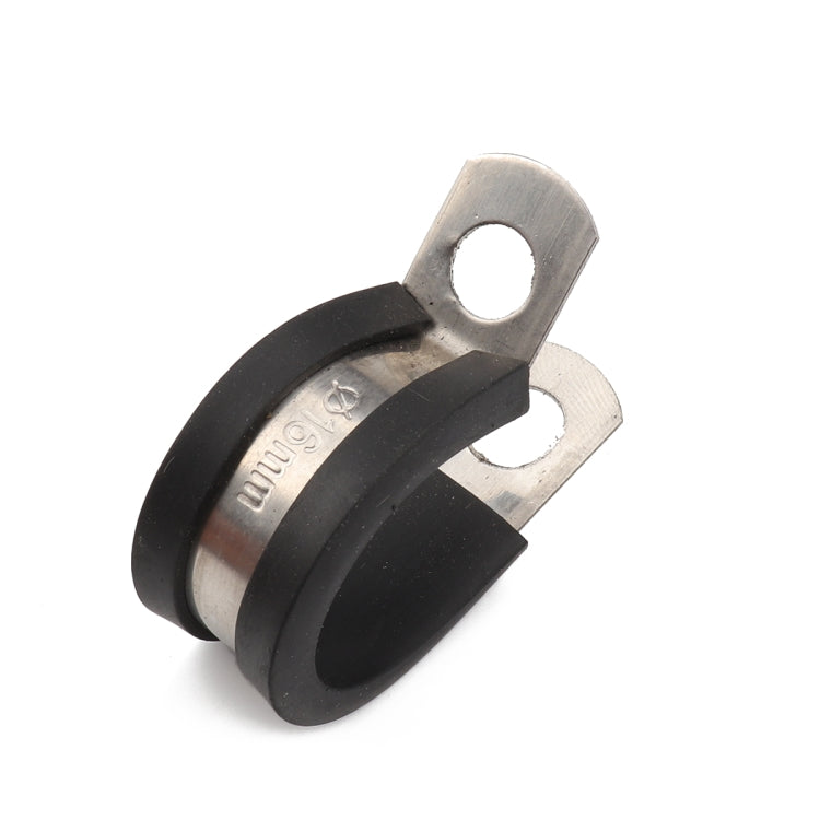 10 PCS Car Rubber Cushion Pipe Clamps Stainless Steel Clamps, Size: 1/4 inch (6mm), Size: 1/4 inch (6mm)