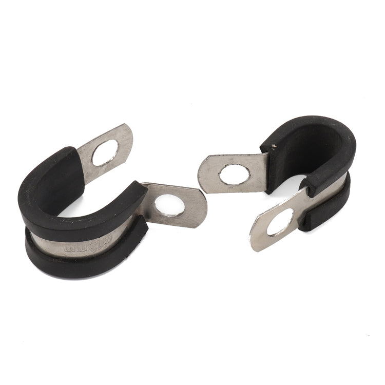 10 PCS Car Rubber Cushion Pipe Clamps Stainless Steel Clamps, Size: 1/4 inch (6mm), Size: 1/4 inch (6mm)