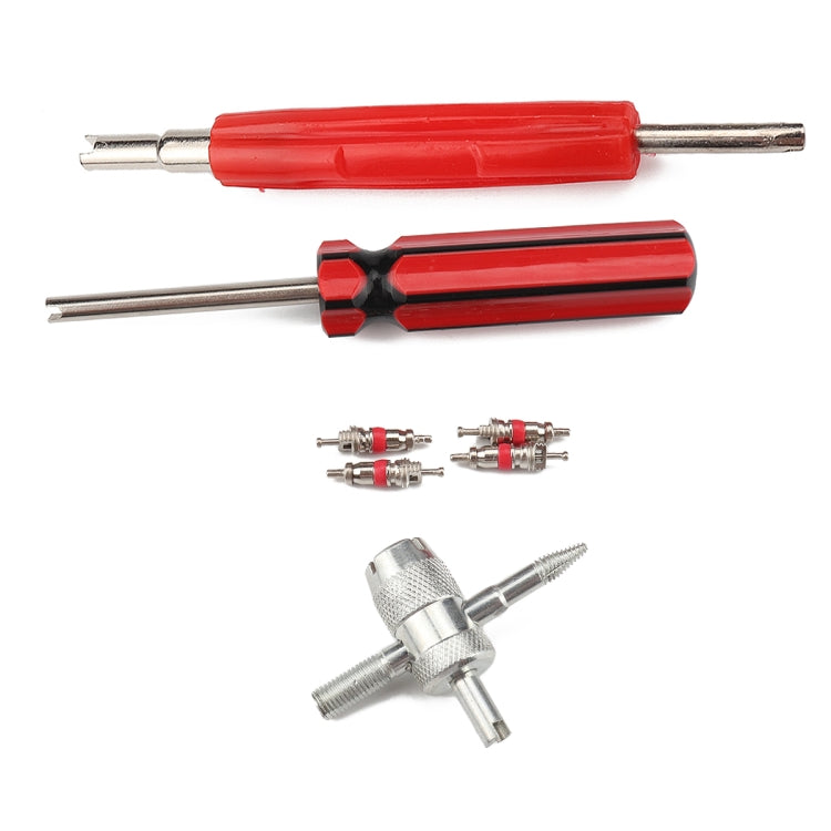 Tire Removal Tool + Tire Valve Set for Car Trunk Motorcycles, A2205