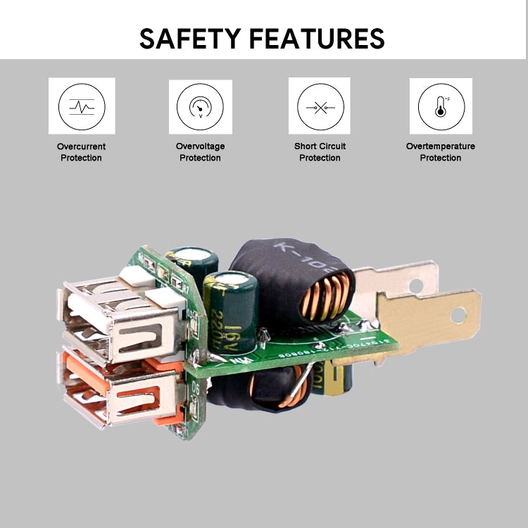Universal Car QC3.0 Dual Port USB Charger Power Outlet Adapter 5V 2.4A IP66 with 60cm Cable, 2.4A + 60cm Cable(Blue Light), 2.4A + 60cm Cable (Green Light), 2.4A + 60cm Cable (Orange Light), 2.4A + 60cm Cable (Red Light), 2.4A + 60cm Cable (White Light)