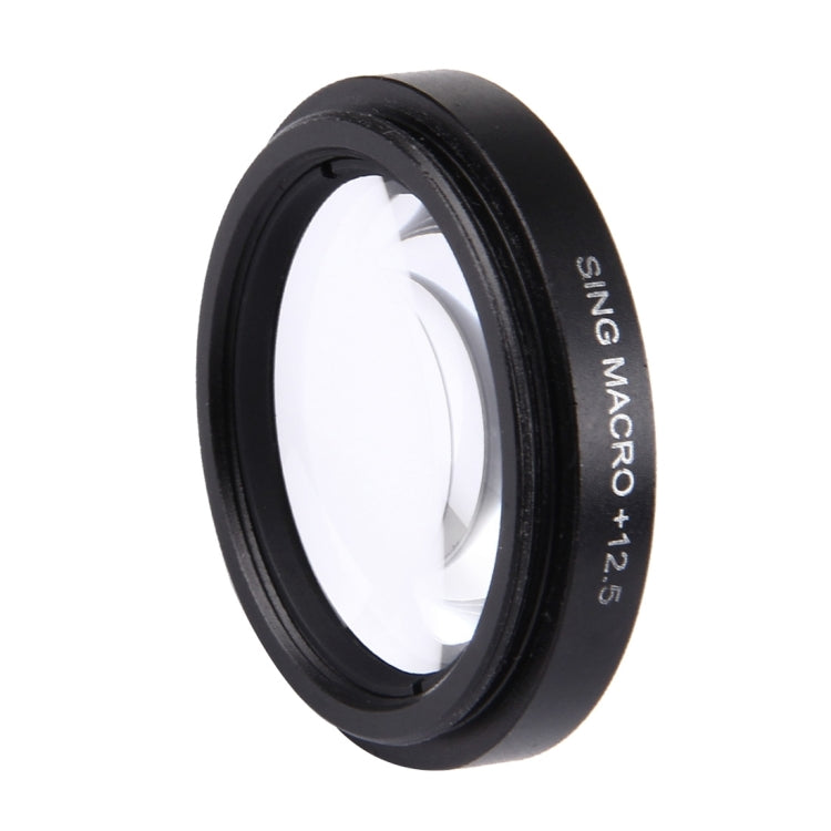 JUNESTAR Proffesional 37mm 12.5X Macro Lens Filter + Lens Protective Cap for GoPro & Xiaomi Xiaoyi Yi Sport Action Camera, 12.5X Macro Lens