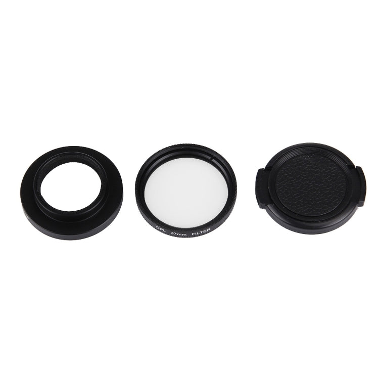 JUNESTAR for Xiaomi Xiaoyi Yi II 4K Sport Action Camera Proffesional 37mm CPL Filter + Lens Protective Cap, CPL Filter+Lens Cap