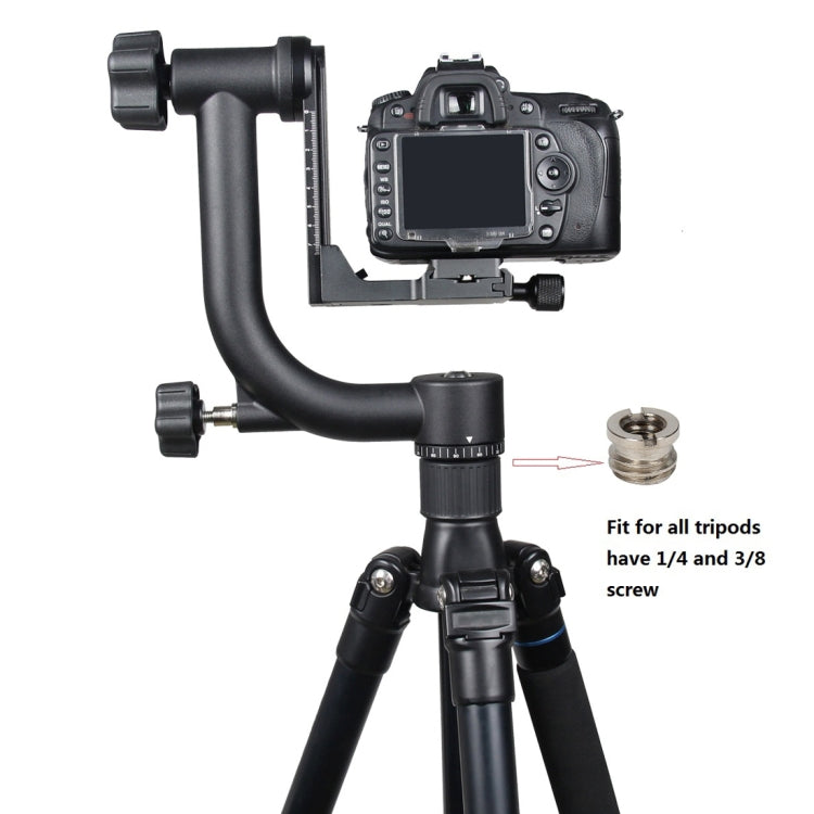 YELANGU Horizontal 360 Degree Gimbal Tripod Head for Home DV and SLR Cameras