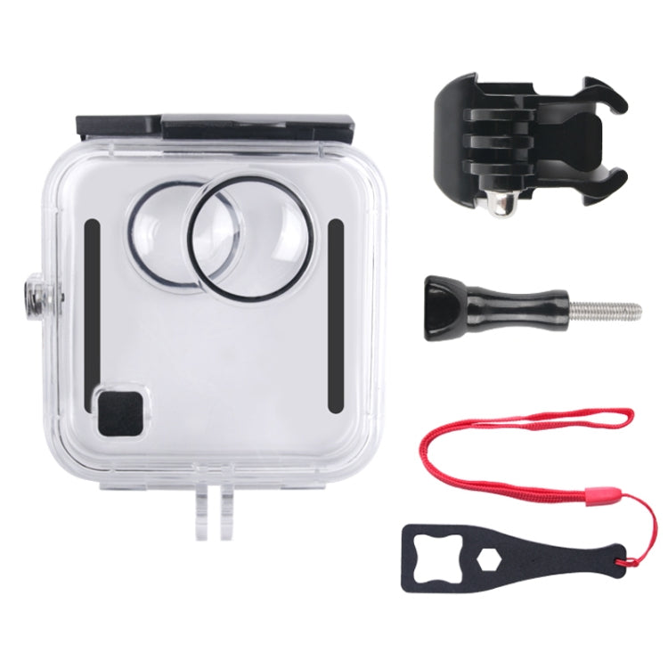 40m Waterproof Housing Protective Case for GoPro Fusion, with Buckle Basic Mount & Screw & Wrench, For GoPro Fusion
