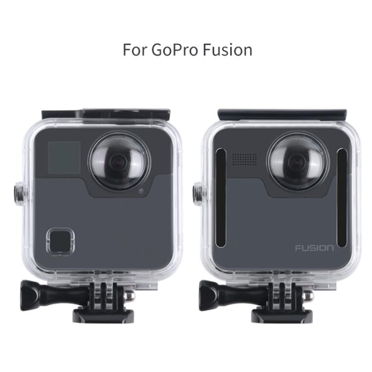40m Waterproof Housing Protective Case for GoPro Fusion, with Buckle Basic Mount & Screw & Wrench, For GoPro Fusion