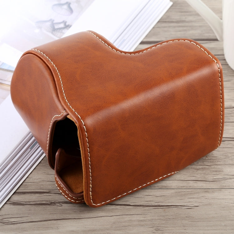 Full Body Camera PU Leather Case Bag with Strap for Sony A5100