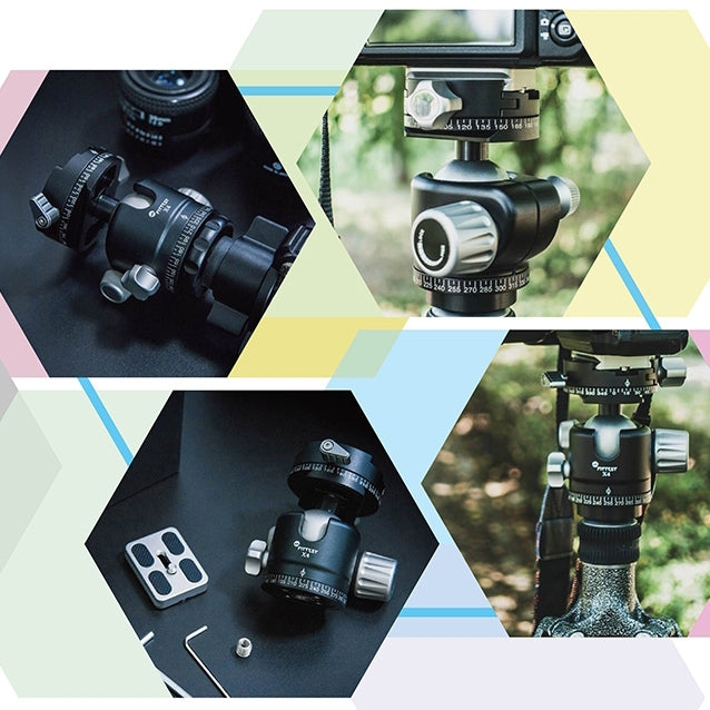FITTEST X4 Low Center of Gravity High Locking Force Panoramic Ball Head with Quick Release Plate for DSLR & Digital Cameras, Load Max 10kg