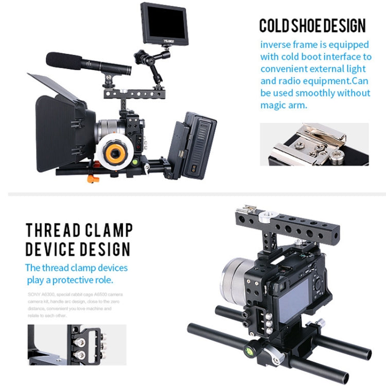 YELANGU C6 Camera Video Cage Stabilizer for Sony A6000 / A6300 / A6500 / A6400