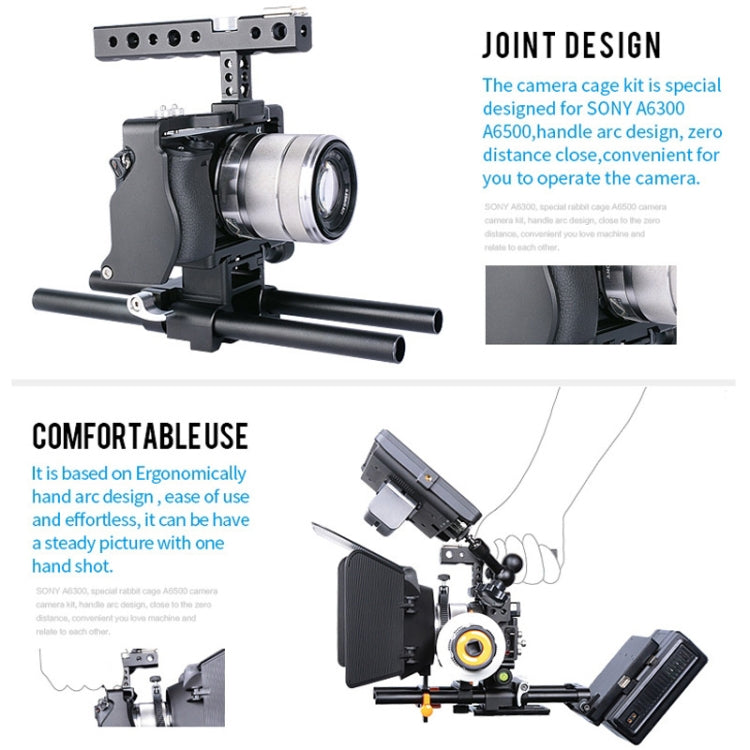 YELANGU C6 Camera Video Cage Stabilizer for Sony A6000 / A6300 / A6500 / A6400
