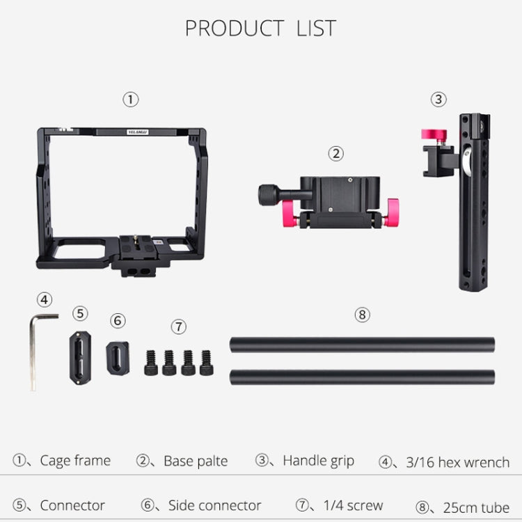 YELANGU C8 YLG0910 Handle Video Camera Cage Stabilizer