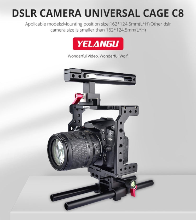YELANGU C8 YLG0910 Handle Video Camera Cage Stabilizer