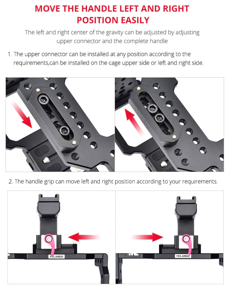 YELANGU C8 YLG0910 Handle Video Camera Cage Stabilizer