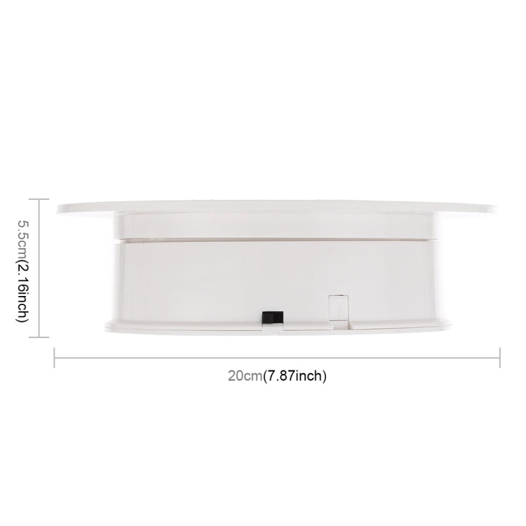 20cm 360 Degree Electric Rotating Turntable Display Stand Photography Video Shooting Props Turntable, Load 1.5kg, Powered by Battery & USB