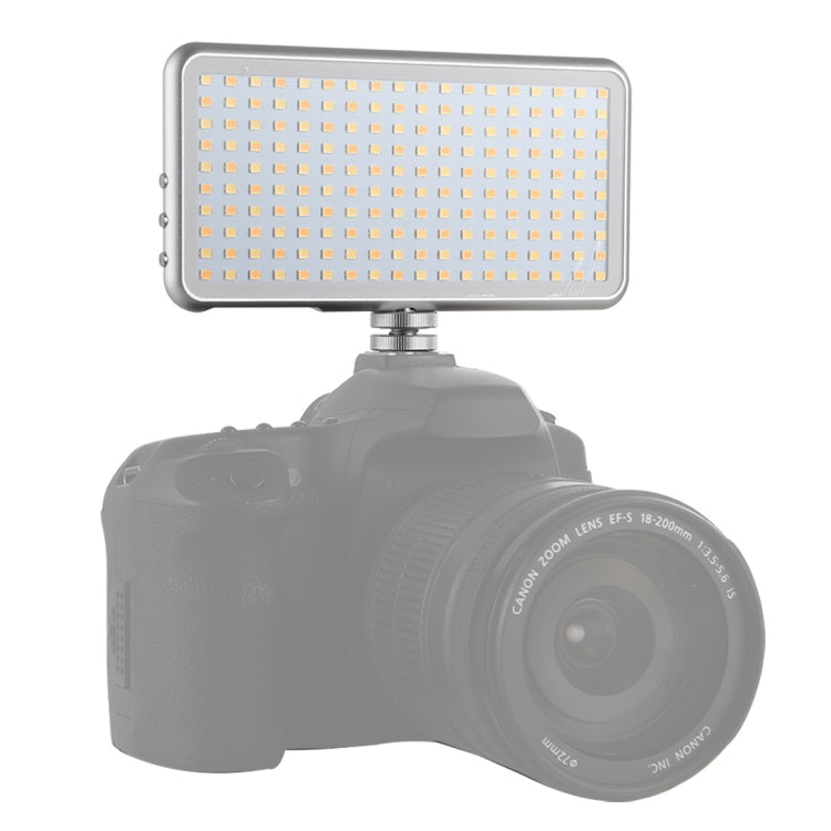 LED011S Pocket 180 LEDs Professional Vlogging Photography Video & Photo Studio Light with OLED Display & Cold Shoe Adapter Mount for Canon / Nikon DSLR Cameras