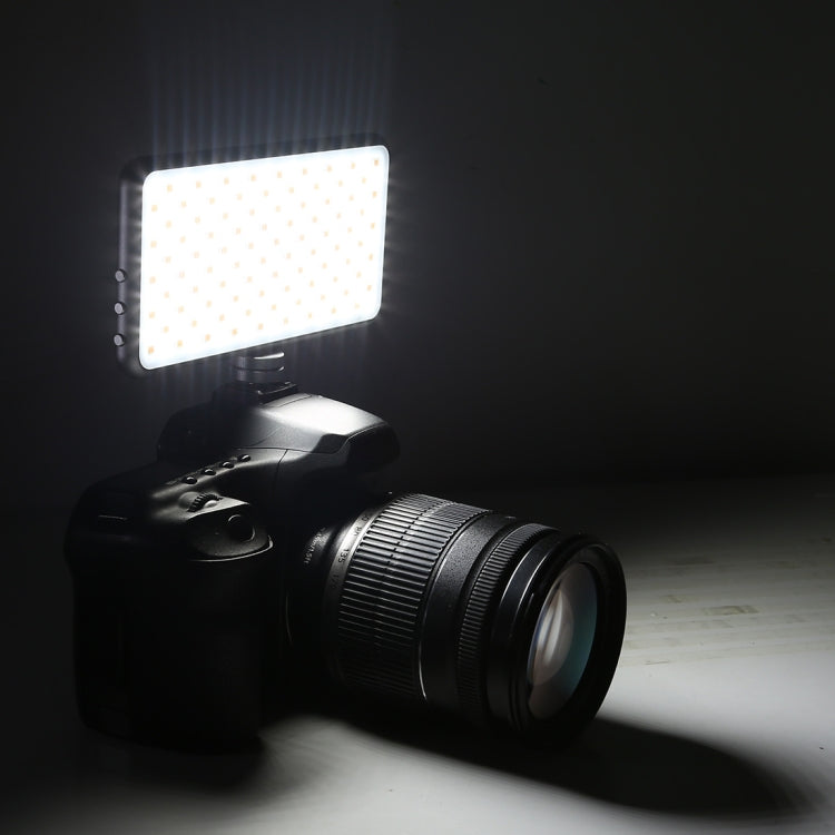 LED011S Pocket 180 LEDs Professional Vlogging Photography Video & Photo Studio Light with OLED Display & Cold Shoe Adapter Mount for Canon / Nikon DSLR Cameras
