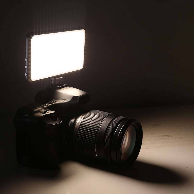 LED011S Pocket 180 LEDs Professional Vlogging Photography Video & Photo Studio Light with OLED Display & Cold Shoe Adapter Mount for Canon / Nikon DSLR Cameras