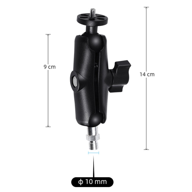 حامل تثبيت ثابت للدراجات النارية M10 بطول 9 سم مع محول حامل ثلاثي القوائم وبرغي لكاميرات GoPro وInsta360 وDJI وغيرها من كاميرات الحركة، حامل قضيب توصيل M10 بطول 9 سم