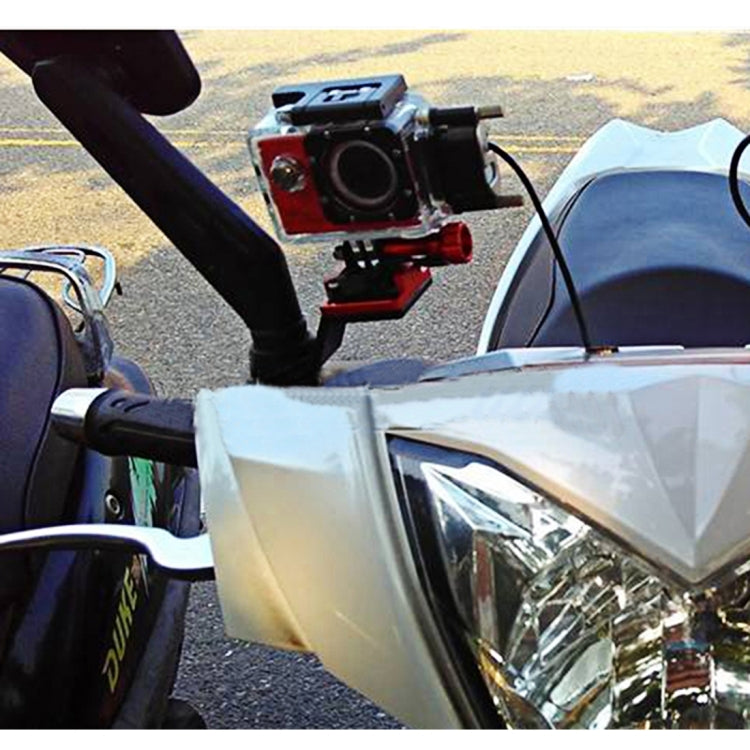 مرآة الرؤية الخلفية للدراجات النارية حامل دعامة من سبائك الألومنيوم CNC ثابت لكاميرات GoPro Hero12 Black / Hero11 /10 /9 /8 /7 /6 /5، وInsta360 Ace / Ace Pro، وDJI Osmo Action 4 وكاميرات الحركة الأخرى