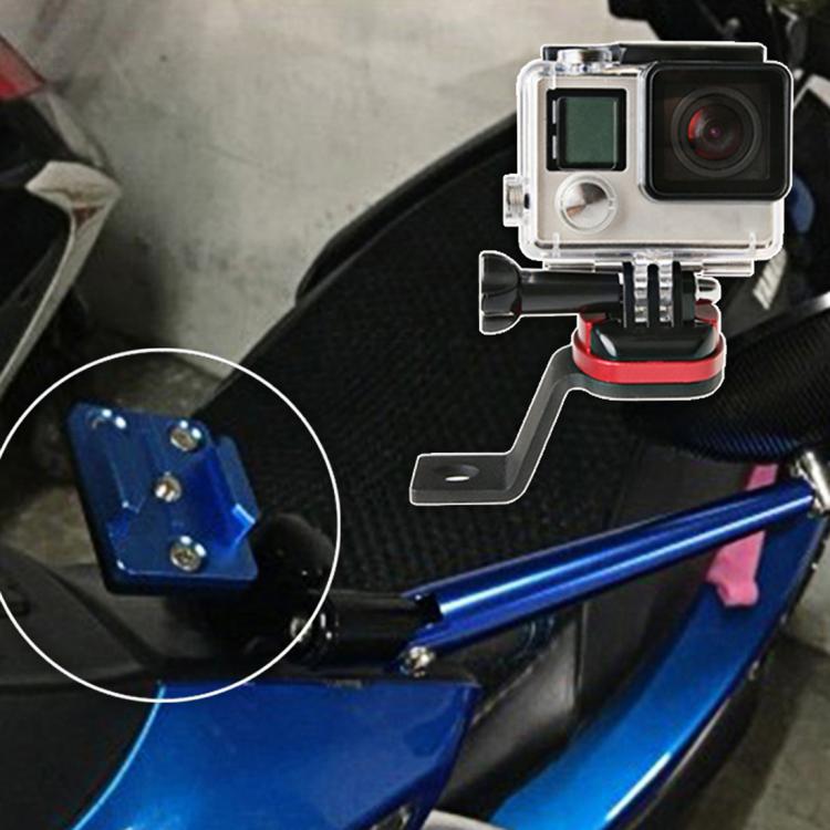 مرآة الرؤية الخلفية للدراجات النارية حامل دعامة من سبائك الألومنيوم CNC ثابت لكاميرات GoPro Hero12 Black / Hero11 /10 /9 /8 /7 /6 /5، وInsta360 Ace / Ace Pro، وDJI Osmo Action 4 وكاميرات الحركة الأخرى