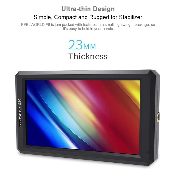 شاشة مراقبة ميدانية للكاميرا FEELWORLD F6 1920x1080 مقاس 5.5 بوصة IPS HDMI 4K، F6