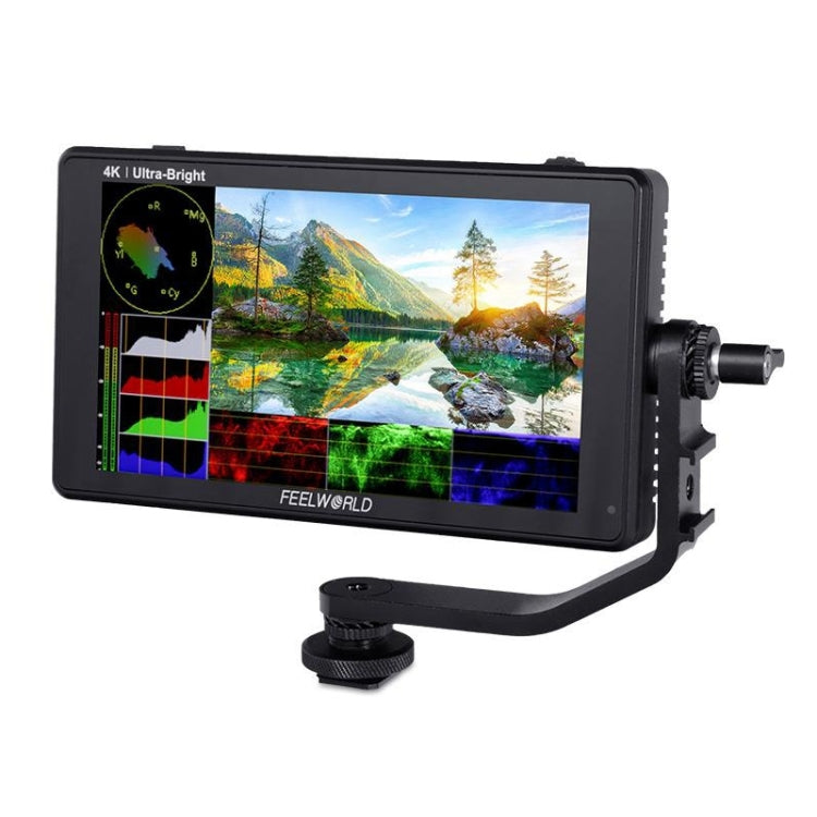 شاشة FEELWORLD LUT6 1920x1080 2600 nits IPS مقاس 6 بوصات HDMI 4K تعمل باللمس وكاميرا مراقبة ميدانية، LUT6