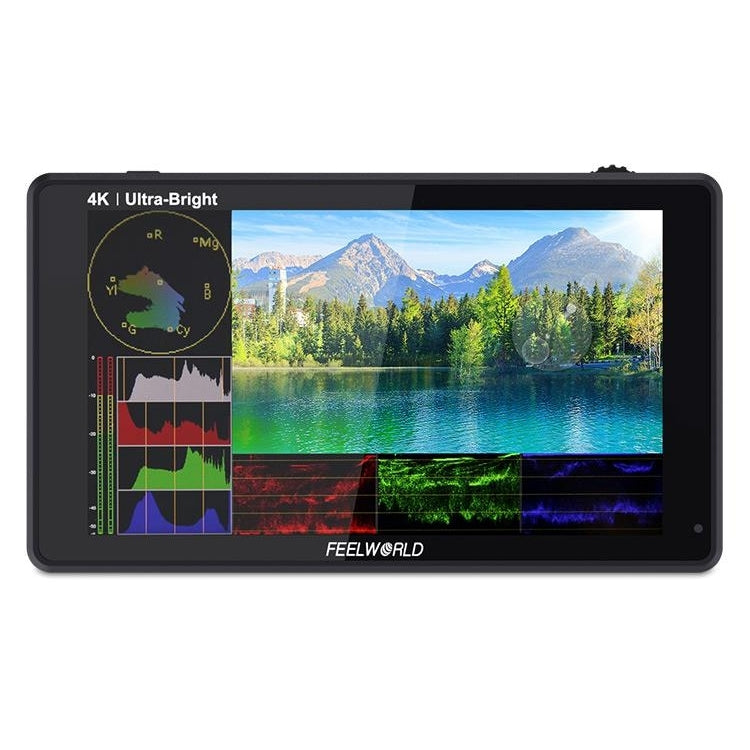 شاشة FEELWORLD LUT6S 1920x1080 2600 nits IPS مقاس 6 بوصات وشاشة لمس HDMI 4K وSDI HDI وكاميرا مراقبة ميدانية، LUT6S