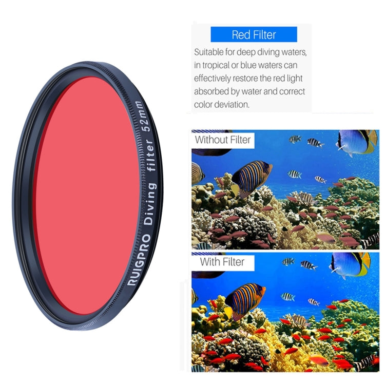 فلتر عدسة RUIGPRO لكاميرات GoPro HERO10 Black / HERO9 Black الاحترافية مقاس 52 مم 52 مم 10 في 1 UV+ND2+ND4+ND8+Star 8+ +CPL+أصفر/أحمر/أرجواني+10x مع حلقة محول الفلتر وغطاء العدسة