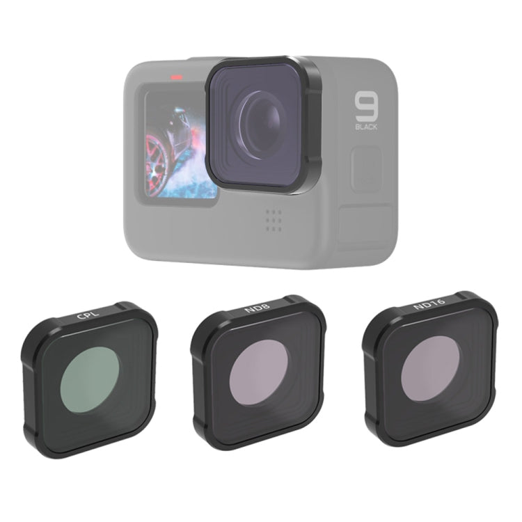 فلتر عدسة JSR KB Series CPL+ND8+ND16 لكاميرات GoPro HERO13 أسود/12 أسود/11 أسود/10 أسود/9 أسود، 3 في 1