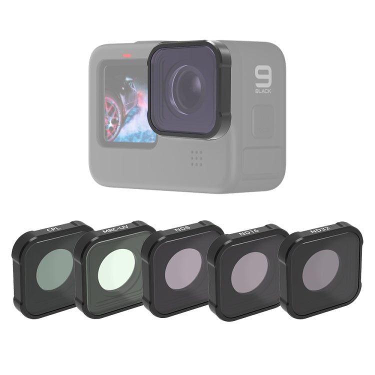 فلتر عدسة JSR KB Series MCUV+CPL+ND8+ND16+ND32 لكاميرات GoPro HERO13 أسود/12 أسود/11 أسود/10 أسود/9 أسود، 5 في 1