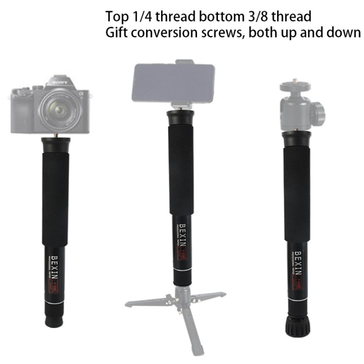BEXIN P308D Portable Travel Outdoor DSLR Camera Aluminum Alloy Monopod Holder