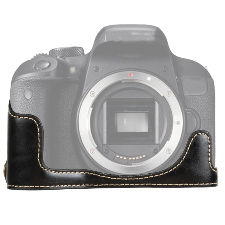 1/4 inch Thread PU Leather Camera Half Case Base for Canon EOS 77D / 800D, For Canon EOS 77D, For Canon EOS 77D