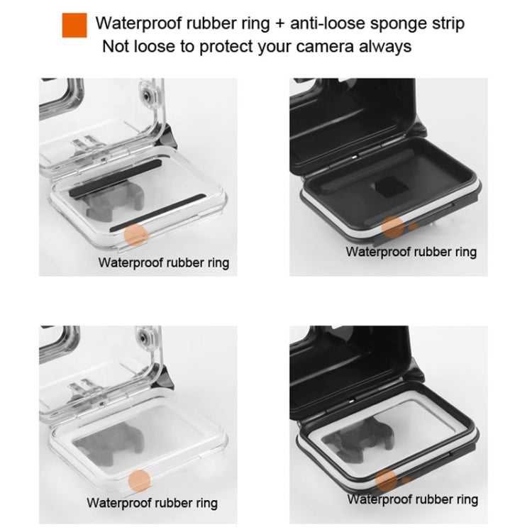 45m Waterproof Housing Protective Case + Touch Screen Back Cover for GoPro NEW HERO /HERO6 /5, with Buckle Basic Mount & Screw & (Purple, Red, Pink) Filters, No Need to Remove Lens, Touch Screen + Filters (Transparent)