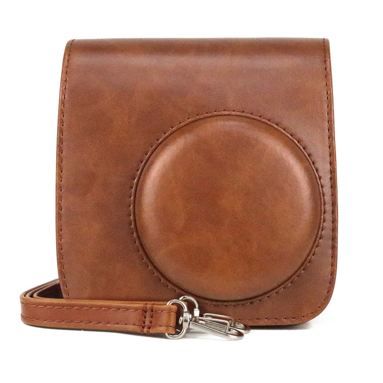 Retro Full Body PU Leather Case Camera Bag with Strap for FUJIFILM instax mini 7+