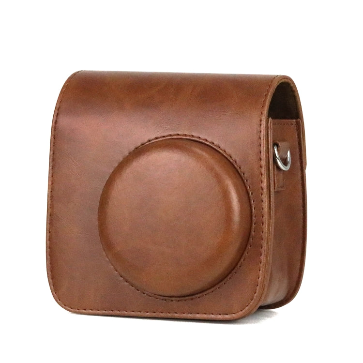 Retro Full Body PU Leather Case Camera Bag with Strap for FUJIFILM instax mini 7+
