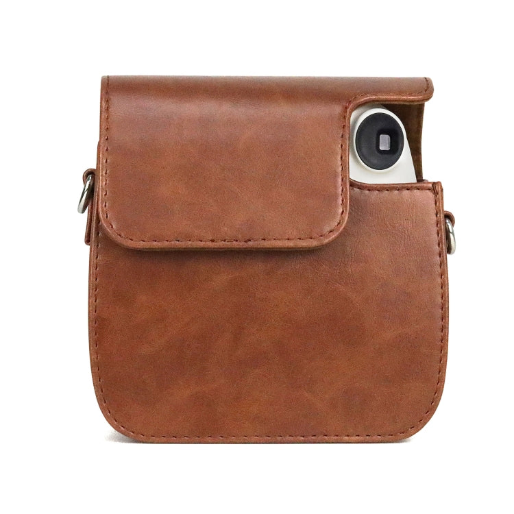 Retro Full Body PU Leather Case Camera Bag with Strap for FUJIFILM instax mini 7+
