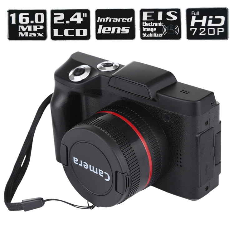 1.3 Mega Pixel Interpolation Flip Screen Interchangeable Lens Digital Camera, 2.4 inch LCD, Full HD 720P Recording, Infrared Lens, EIS, Black, White