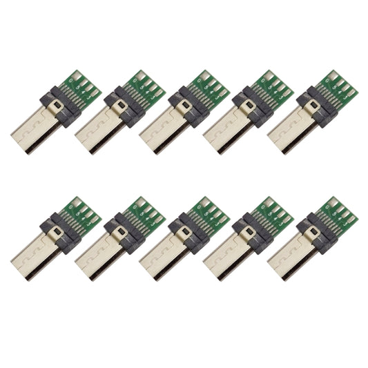 10 قطع من موصلات PCB USB ذات 15 سنًا ومحول قابس Micro USB لكابل بيانات كاميرا Sony