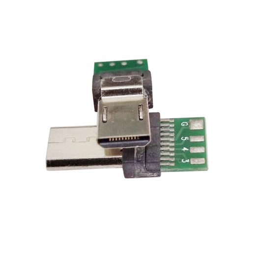 10 قطع من موصلات PCB USB ذات 15 سنًا ومحول قابس Micro USB لكابل بيانات كاميرا Sony